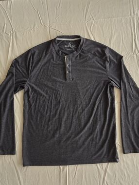 Freefly Men's Bamboo Flex Long Sleeve Henley - Large